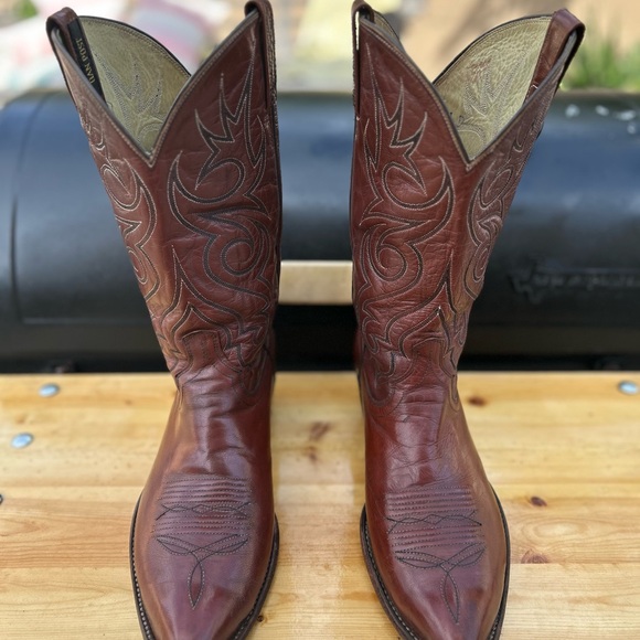 Dan Post Rich Brown Western Boots - Picture 3 of 16